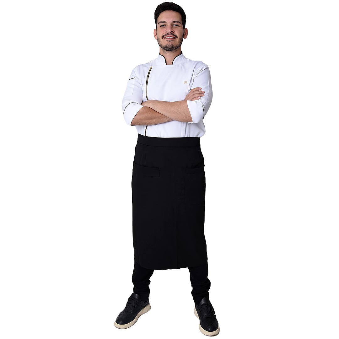 Jaleco Conjunto Dólmã Cozinheiro Masculino - Jaleca Branco