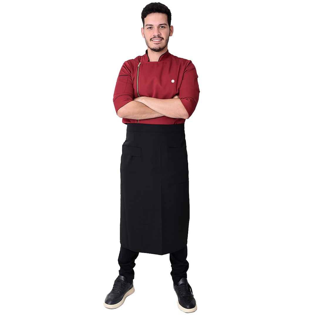 Jaleco Conjunto Dólmã Cozinheiro Masculino - Jaleca Branco