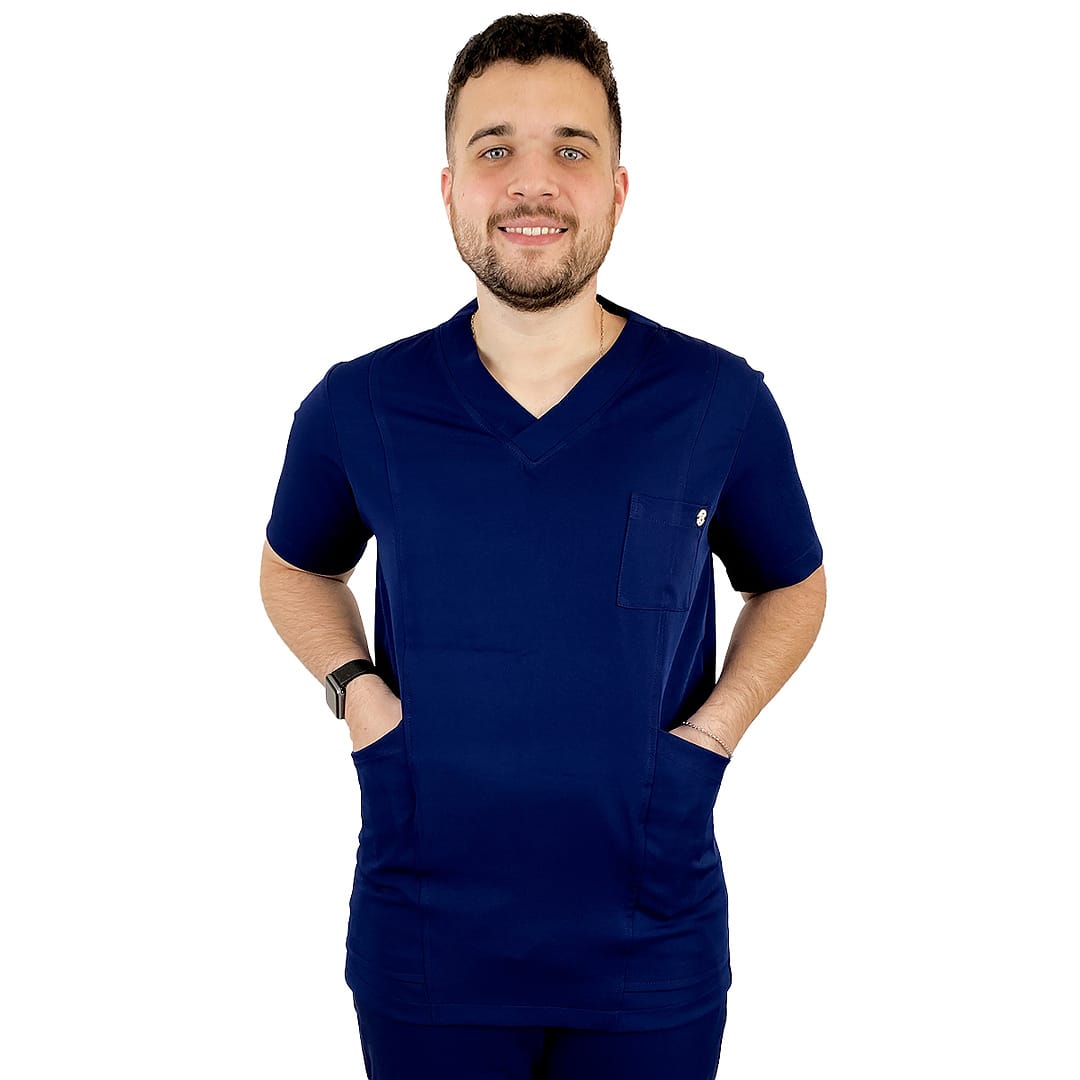 Jaleco Conjunto Scrub Masculino - Jaleca - Marinho, G