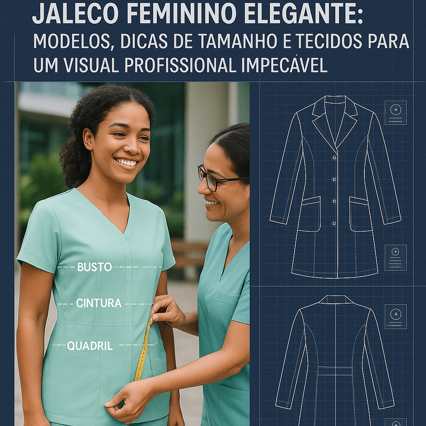 Desvendando o Jaleco Feminino Elegante: Modelos, Dicas de Tamanho e Tecidos para Um Visual Profissional Impecável