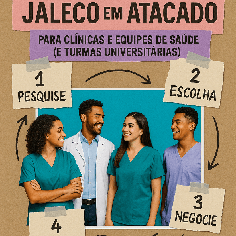 Guia Completo: Como Comprar Jaleco em Atacado para Clínicas e Equipes de Saúde (e Turmas Universitárias)