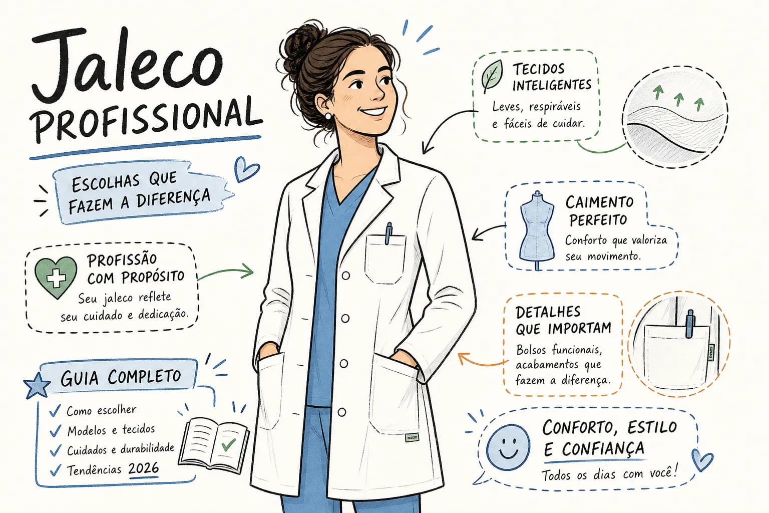 Guia Completo de Jaleco Profissional 2026