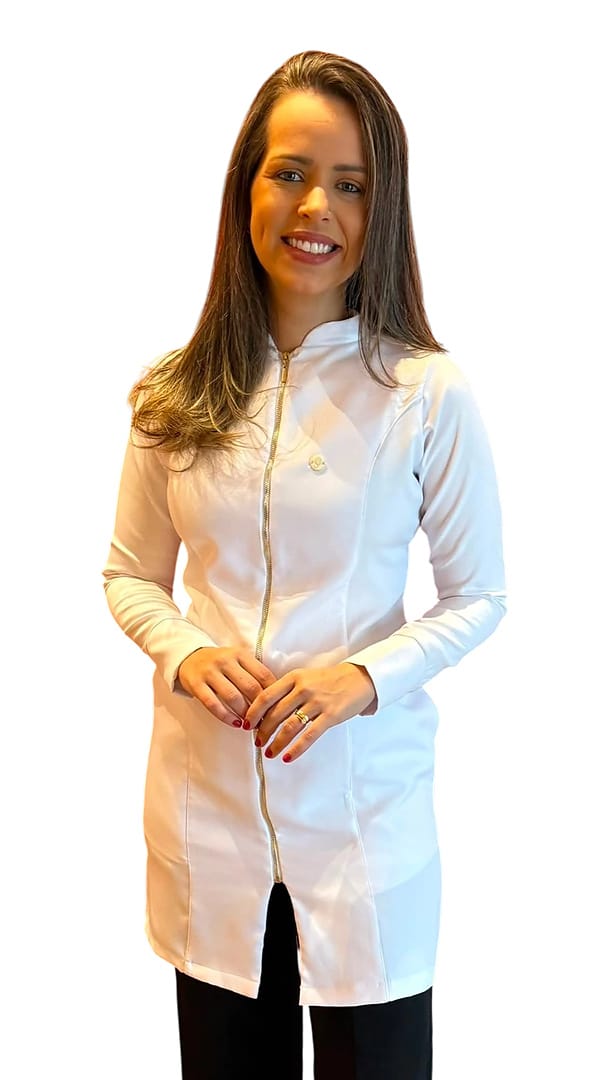 Jaleco Slim Duquesa Feminino - Jaleca Areia