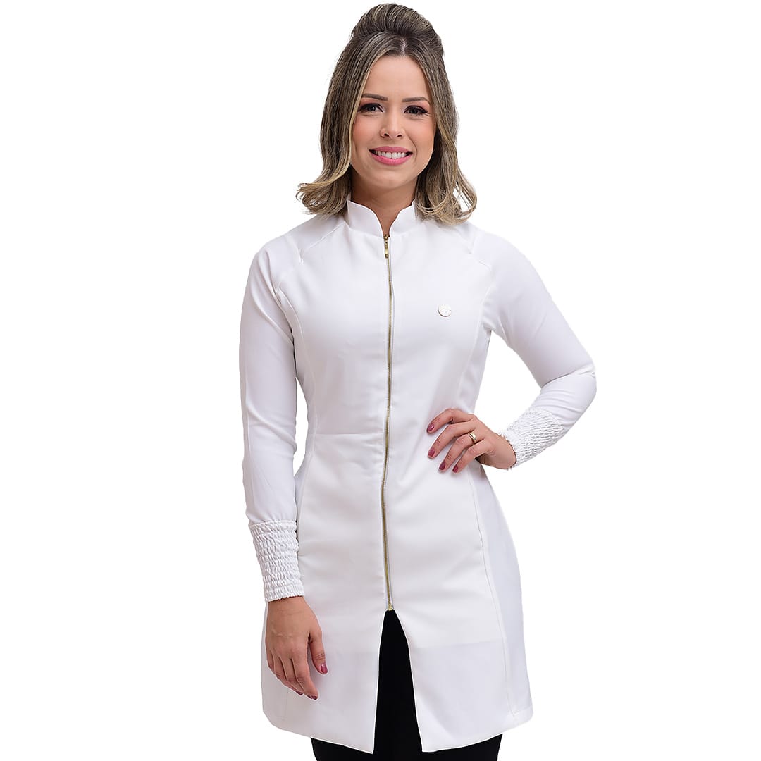 Jaleco Slim Elastex Feminino - Jaleca Amarelo