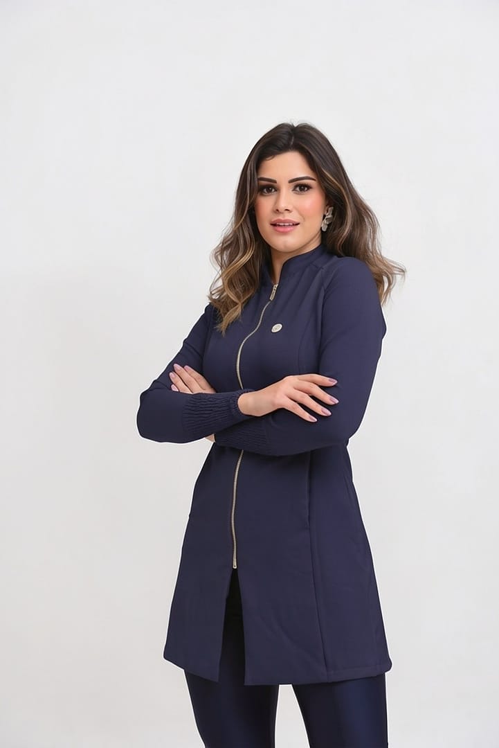 Jaleco Slim Elastex Feminino - Jaleca - Marinho, GG