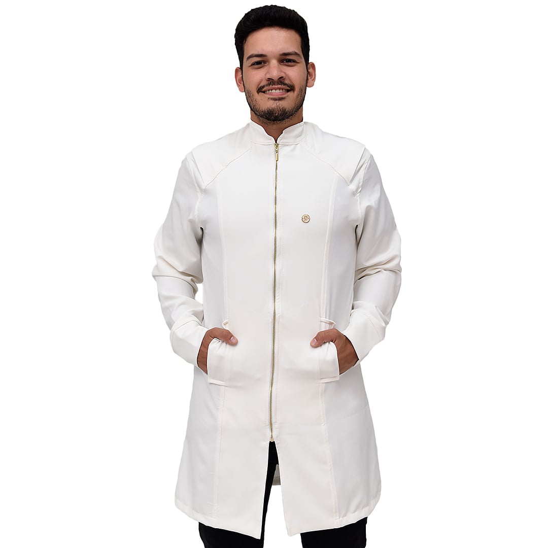 Jaleco Slim Moratty Masculino - Jaleca Branco