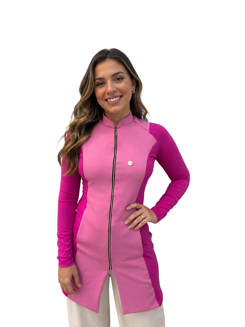 Jaleco Slim New com Malha Tecnológica Feminino - Jaleca Pêssego