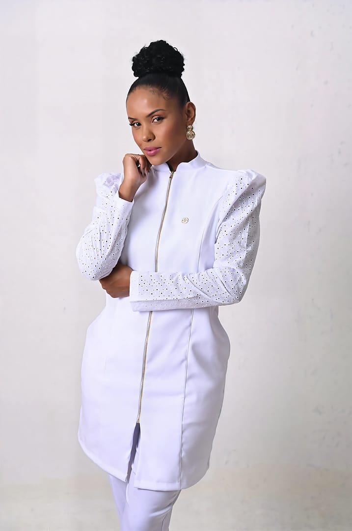 Jaleco Slim Princesa Laise Feminino - Jaleca - Branco, GG