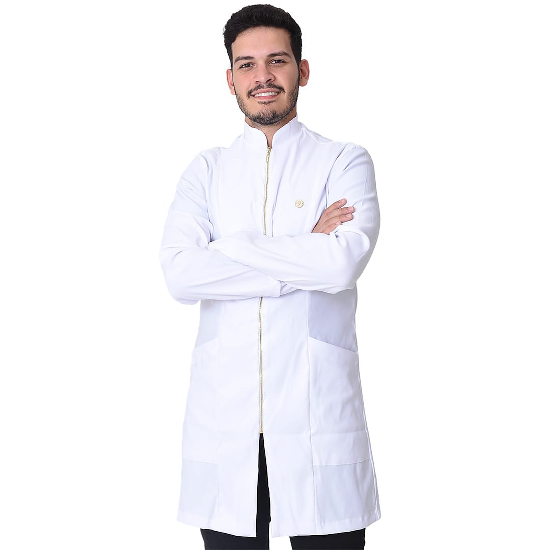 Jaleco Slim Tradicional Masculino - Jaleca Areia