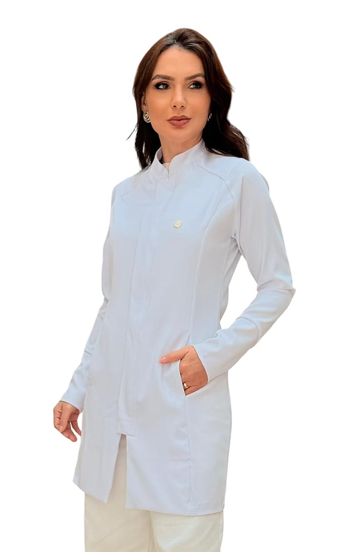 Jaleco Slim Tradicional Pala Feminino - Jaleca Branco