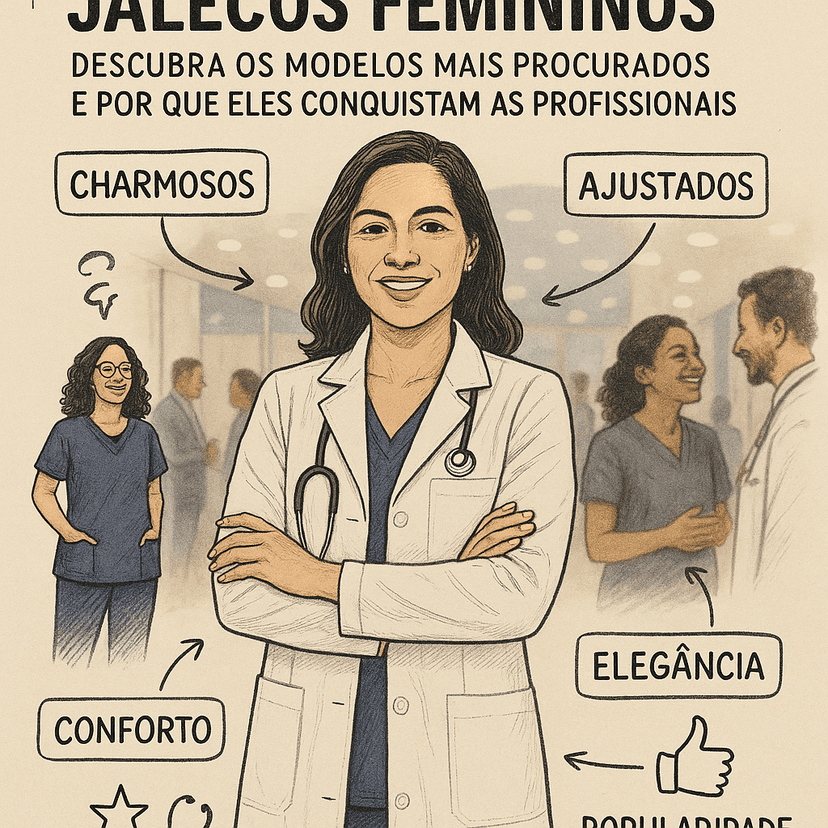 Jalecos Femininos: Descubra os Modelos Mais Procurados e Por Que Eles Conquistam as Profissionais